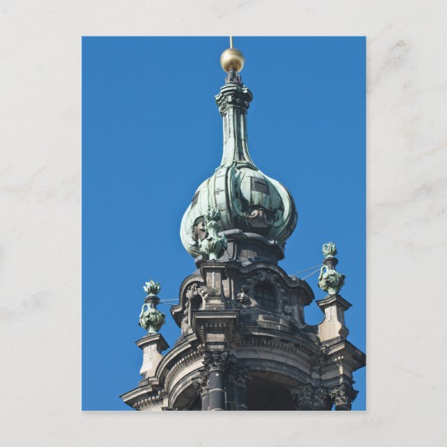 Cartão Postal A hofkirche (Igreja da Corte) Dresden (Frente)