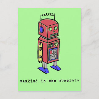 Cartão Postal A Humanidade Agora É Obsoleta