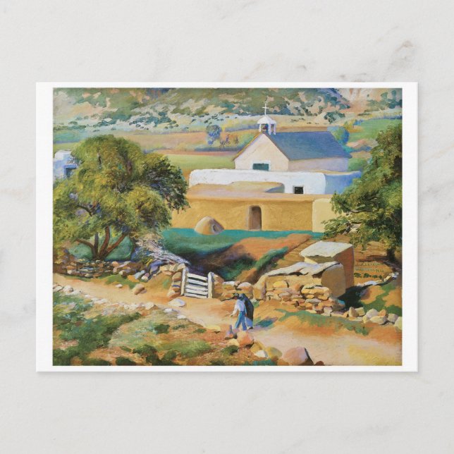 Cartão Postal A Igreja da Missão de Kenneth Miller Adams (Frente)