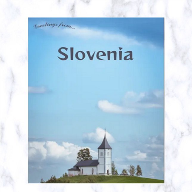 Cartão Postal A Igreja de St Primoz em Jamnik Eslovênia (Criador carregado)