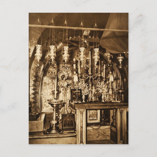 Cartão Postal A Igreja do Santo Sepultor em Jerusalém (Frente)