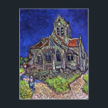 Cartão Postal A Igreja em Auvers por Vincent van Gogh 1890<br><div class="desc">Tanto quanto sei,  estas imagens estão em dominio público e acreditam ser livres de usar sem restrições nos EUA. 
 Por favor,  entre em contato comigo se você descobrir que nenhuma dessas imagens está no Dominio público.</div>