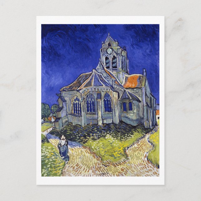 Cartão Postal A Igreja em Auvers, Van Gogh (Frente)