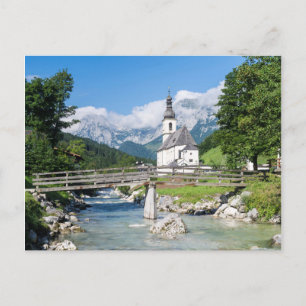 Cartão Postal A igreja paroquial de Ramsau