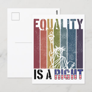 Cartão Postal A igualdade é um direito patriótico LGBTQ e um dir