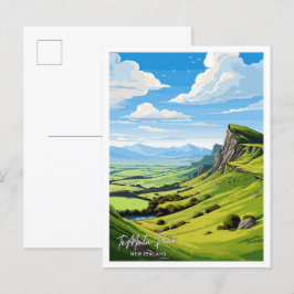 Cartão Postal A ilustração do Viagem da Nova Zelândia do Pico de