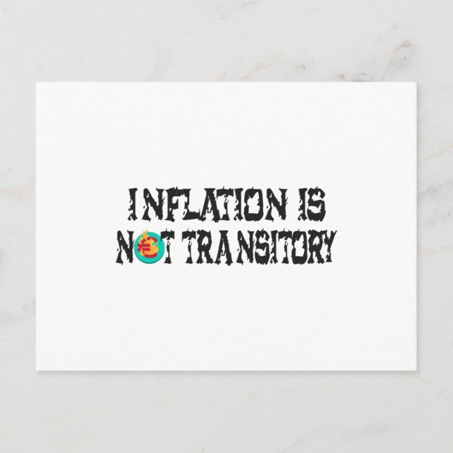 Cartão Postal A inflação não é transitória (Frente)
