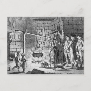 Cartão Postal A introdução do Dr. Samuel Johnson a uma Highlan