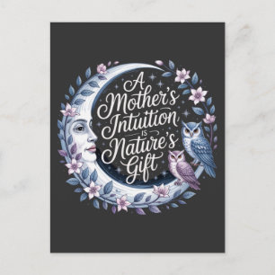 Cartão Postal A Intuição de uma Mãe é um Presente da Natureza