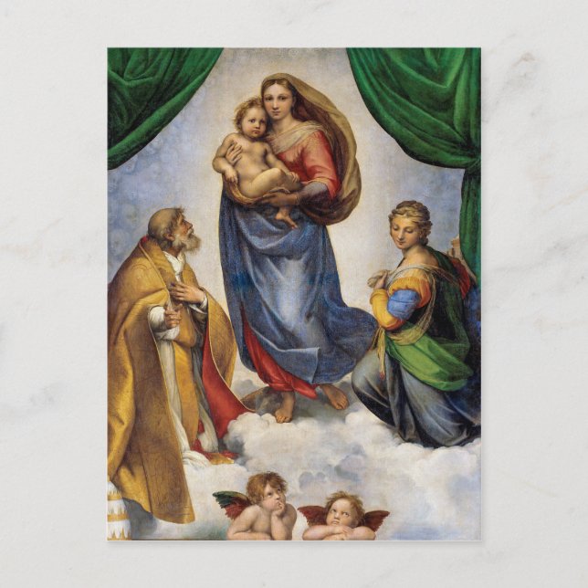 Cartão Postal A Irmã Madonna | Raphael | (Frente)