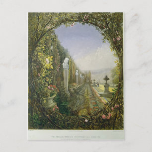 Cartão Postal A Janela Trellis, Jardins Hall de Trentham