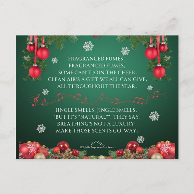 Cartão Postal A Jingle Bells Holiday Parody - Jingle Smells (Frente)