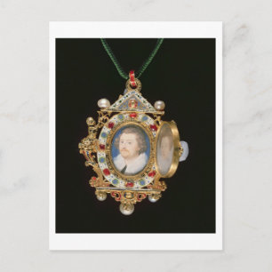 Cartão Postal A Joia Gresley, com retratos miniatura de Sir