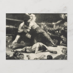 Cartão Postal A Knock-Out - George Bellows - 1921