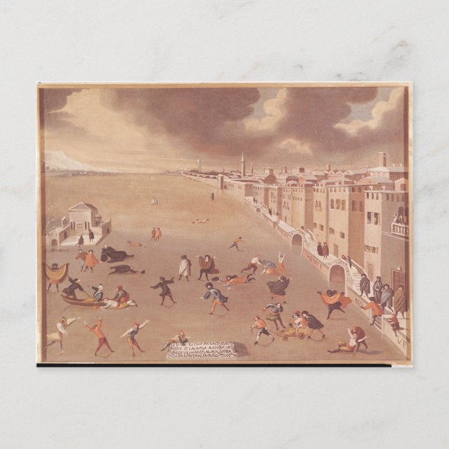 Cartão Postal A laguna congelada em 1708 (Frente)