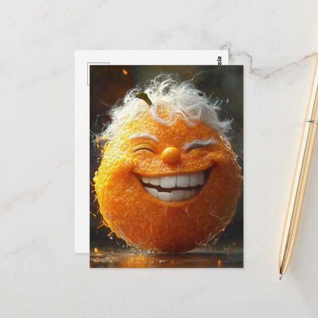 Cartão Postal A Laranja Feliz (Frente/Verso In Situ)