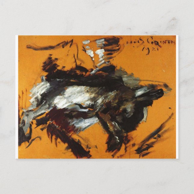 Cartão Postal A lebre de Lovis Corinth (Frente)