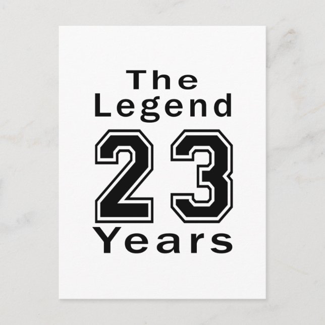 Cartão Postal A Legenda 23 Anos Presente (Frente)