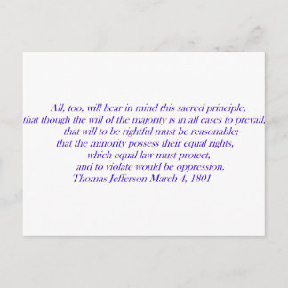 Cartão Postal A lei igual deve proteger....