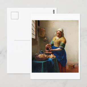 Cartão Postal A Leiteira Johannes Vermeer