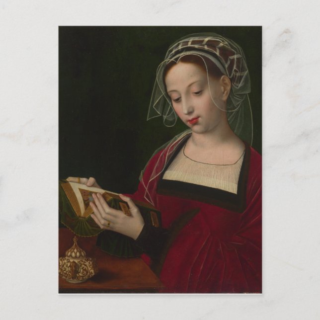 Cartão Postal A leitura de Magdalen por Ambrosius Benson (Frente)