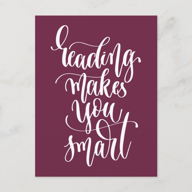 Cartão Postal A Leitura O Torna Inteligente (Frente)