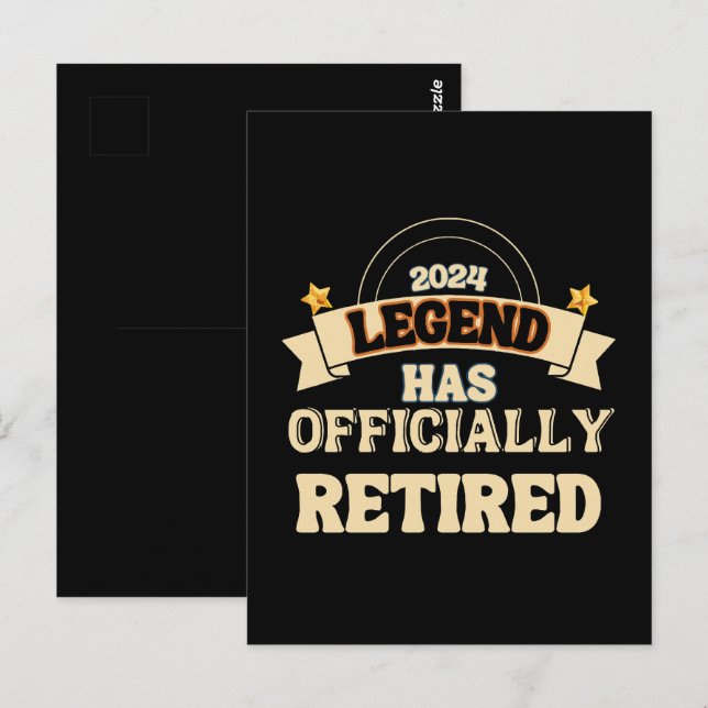 Cartão Postal A lenda se aposentou oficialmente (Frente/Verso)