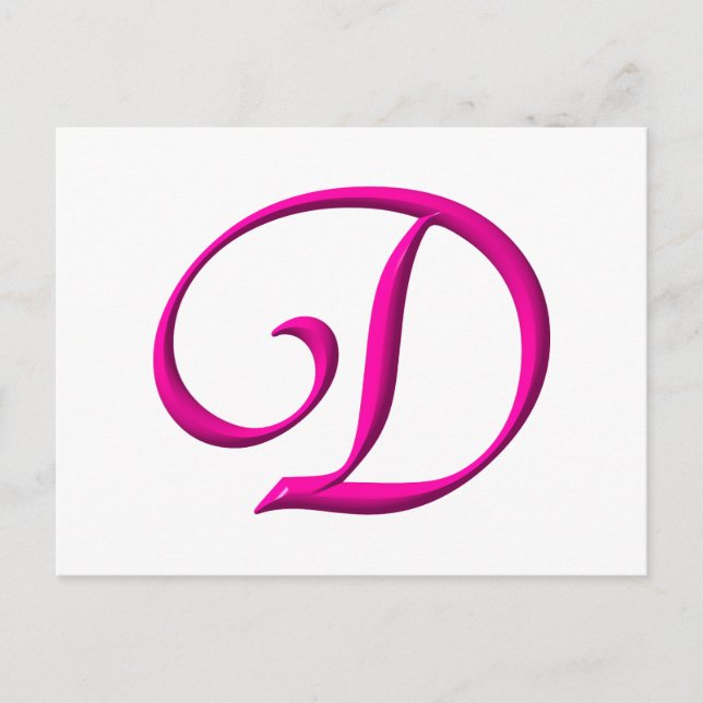 Cartão Postal A letra D (Frente)