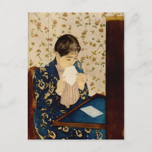 Cartão Postal A letra de Mary Cassatt (cerca de 1891)