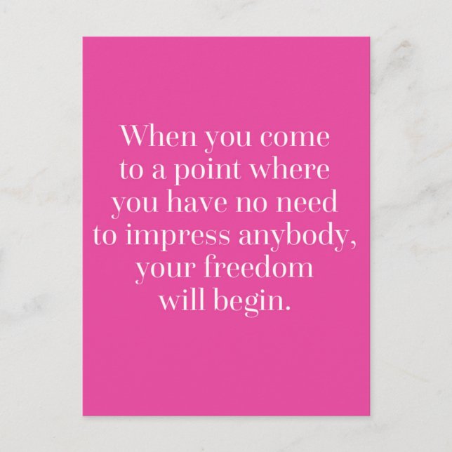 Cartão Postal A liberdade começará com a citação (Frente)