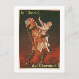 Cartão Postal A liberdade dos libertadores Propaganda Poster