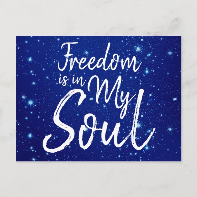 Cartão Postal A liberdade está na minha alma (Frente)