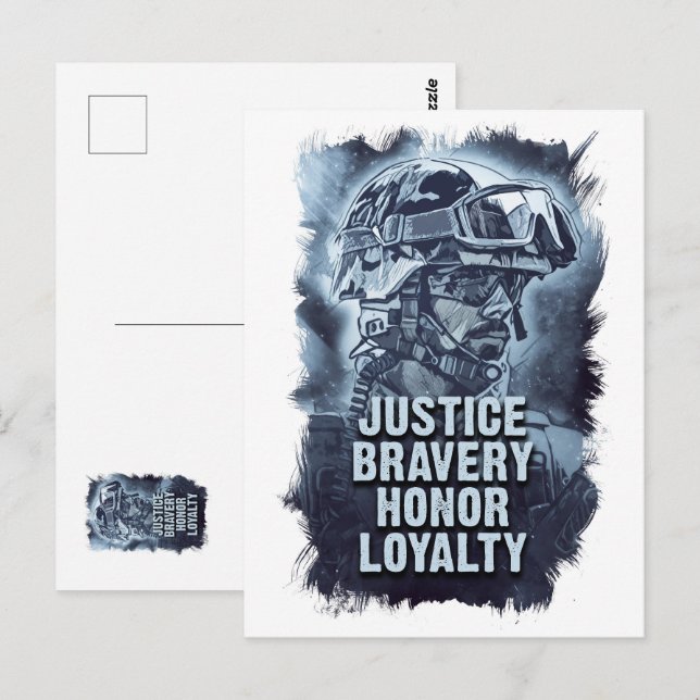 Cartão Postal A liberdade nunca é uma citação gratuita de milita (Frente/Verso)