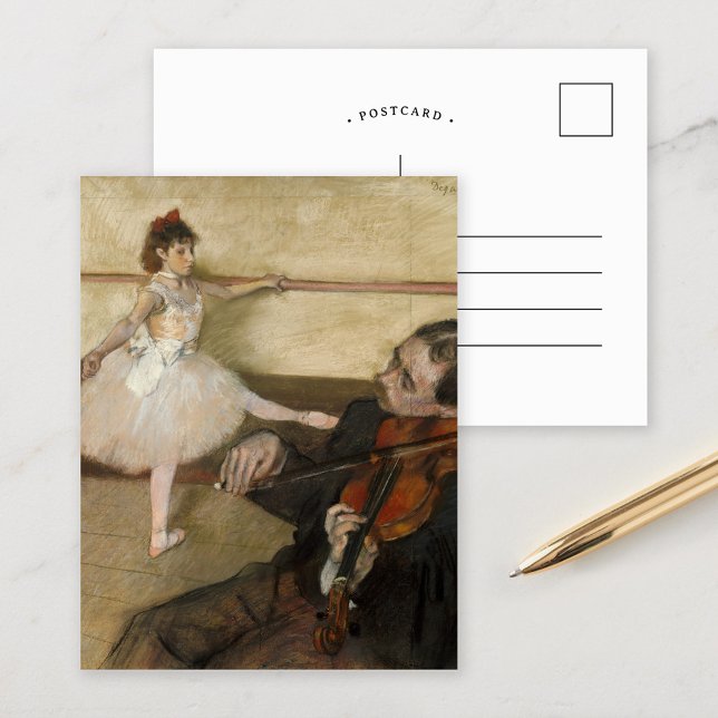 Cartão Postal A lição de dança | Edgar Degas (Criador carregado)