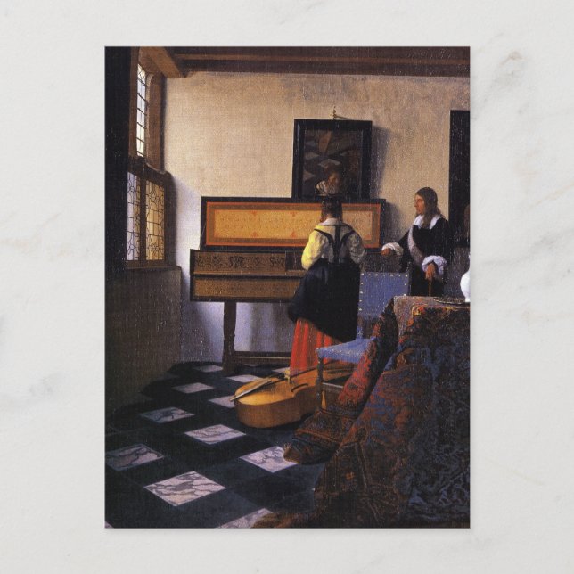 Cartão Postal A lição de música (Frente)