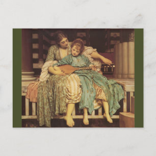Cartão Postal A Lição De Música Da Arte Pré-Raphaelite