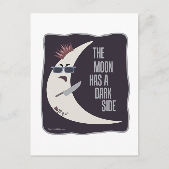 Cartão Postal A Lua Tem Um Lado Escuro (Frente)