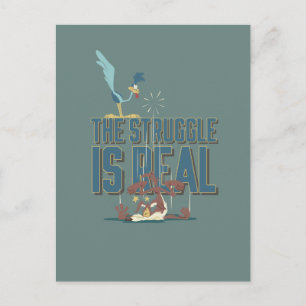 Cartão Postal A Luta É Real ROAD RUNNER™ & Wile E. Coyote