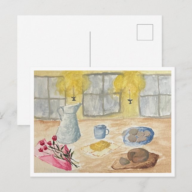 Cartão postal à luz de velas (Frente/Verso)