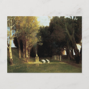 Cartão Postal A madeira sagrada por Arnold Bocklin, Arte Vintage