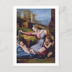 Cartão Postal A Madonna do Diadem Azul ou A Madonna de