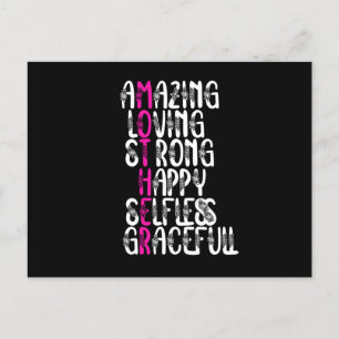 Cartão Postal A mãe cita : Palavras adoráveis   DESIGN DIA DE AS
