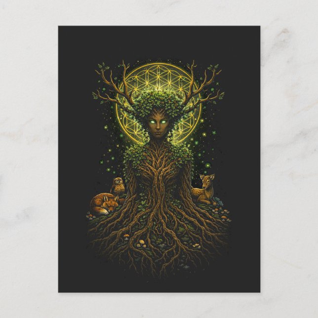 Cartão Postal A Mãe Verde (Frente)