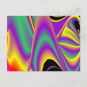 Cartão Postal A magia das cores do Rainbowart Abstrato 3D