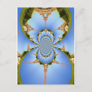 Cartão Postal A Mágica de Paris: Design da Torre Geométrica Eiff