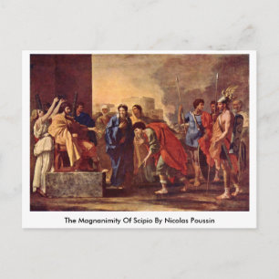 Cartão Postal A Magnanimidade De Scipio Por Nicolas Poussin