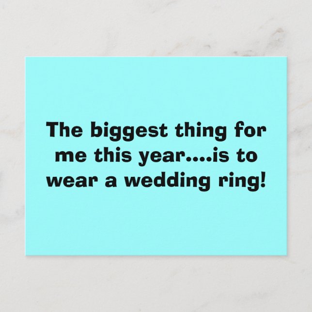 Cartão Postal A maior coisa para mim este ano... é usar... (Frente)