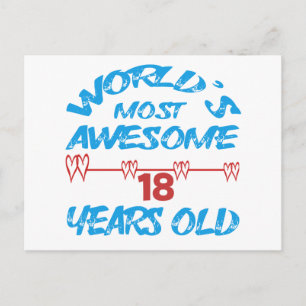 Cartão Postal A mais incrível de 18 anos do mundo