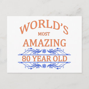 Cartão Postal A mais incrível dos 80 anos do mundo