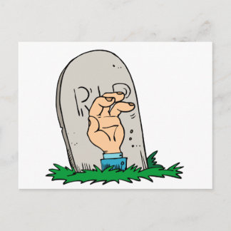 Cartão Postal A Mão Sobe Do Grave